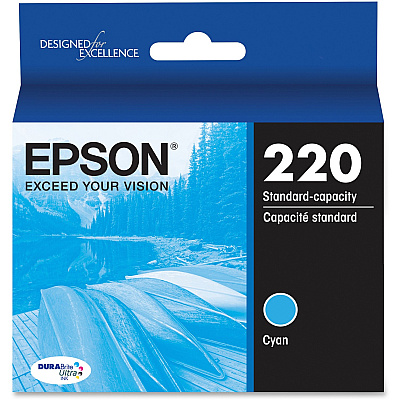 Epson DURABrite Ultra 220 Original Standard Yield Inkjet Ink Cartridge - Cyan - 1 Each (EPST220220S)