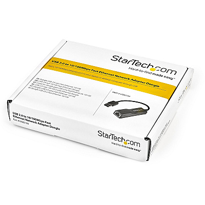 StarTech Usb 2.0 To 10/100 Mbps Ethernet Network Adapter Dongle - Usb Network Adapter - Usb 2.0 Fast Ethernet Adapter - Usb Nic (USB2100)
