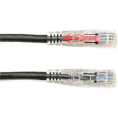 Black Box Cat5e 350-mhz Locking Snagless Stranded Ethernet Patch Cable-unshielded (utp), Cm Pvc (rj45 M/m), Black, 3-ft. (0.9-m) (C5EPC70BK03)