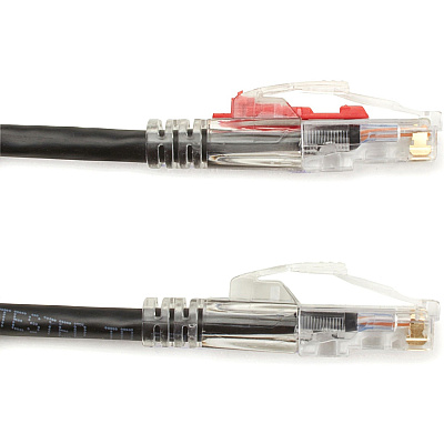 Black Box Cat5e 350-mhz Locking Snagless Stranded Ethernet Patch Cable-unshielded (utp), Cm Pvc (rj45 M/m), Black, 4-ft. (1.2-m) (C5EPC70BK04)