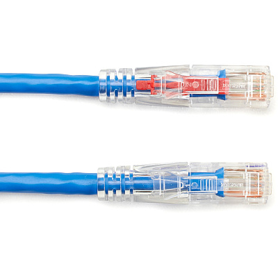 Black Box Cat5e 350-mhz Locking Snagless Stranded Ethernet Patch Cable-unshielded (utp), Cm Pvc (rj45 M/m), Blue, 10-ft. (3.0-m) (C5EPC70BL10)