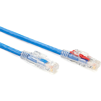 Black Box Cat5e 350-mhz Locking Snagless Stranded Ethernet Patch Cable-unshielded (utp), Cm Pvc (rj45 M/m), Blue, 20-ft. (6.0-m) (C5EPC70BL20)