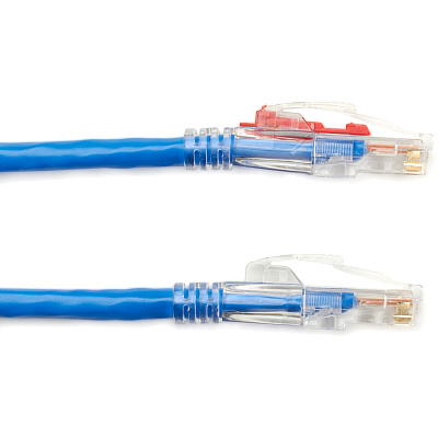 Black Box Cat5e 350-mhz Locking Snagless Stranded Ethernet Patch Cable-unshielded (utp), Cm Pvc (rj45 M/m), Blue, 20-ft. (6.0-m) (C5EPC70BL20)