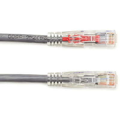 Black Box Cat5e 350-mhz Locking Snagless Stranded Ethernet Patch Cable-unshielded (utp), Cm Pvc (rj45 M/m), Gray, 10-ft. (3.0-m) (C5EPC70GY10)