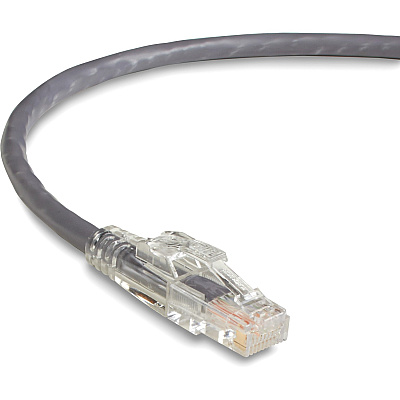 Black Box Cat5e 350-mhz Locking Snagless Stranded Ethernet Patch Cable-unshielded (utp), Cm Pvc (rj45 M/m), Gray, 10-ft. (3.0-m) (C5EPC70GY10)