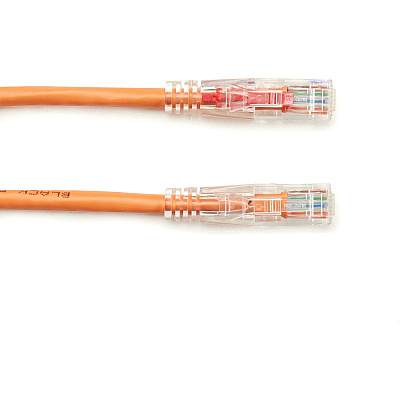 Black Box Cat5e 350-mhz Locking Snagless Stranded Ethernet Patch Cable-unshielded(utp), Cm Pvc (rj45 M/m), Orange, 2-ft. (0.6-m) (C5EPC70OR02)