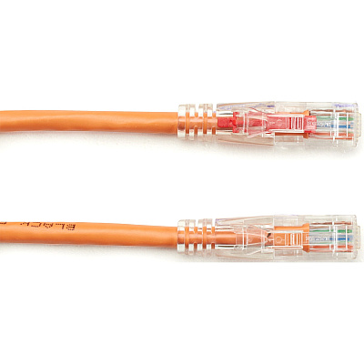 Black Box Cat5e 350-mhz Locking Snagless Stranded Ethernet Patch Cable-unshielded(utp), Cm Pvc (rj45 M/m), Orange, 4-ft. (1.2-m) (C5EPC70OR04)