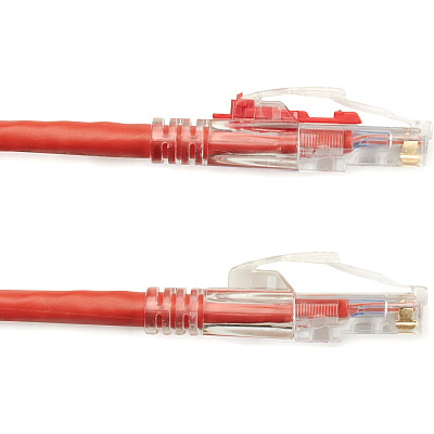 Black Box Cat5e 350-mhz Locking Snagless Stranded Ethernet Patch Cable - Unshielded (utp), Cm Pvc (rj45 M/m), Red, 2-ft. (0.6-m) (C5EPC70RD02)