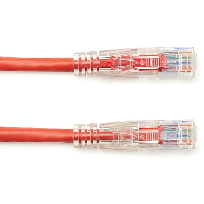 Black Box Cat5e 350-mhz Locking Snagless Stranded Ethernet Patch Cable-unshielded (utp), Cm Pvc (rj45 M/m), Red, 10-ft. (3.0-m) (C5EPC70RD10)