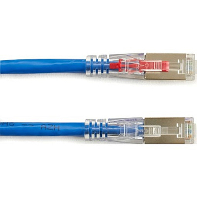 Black Box Cat5e 100-mhz Locking Snagless Stranded Ethernet Patch Cable-shielded (f/utp), Cm Pvc (rj45 M/m), Blue, 7-ft. (2.1-m) (C5EPC70SBL07)
