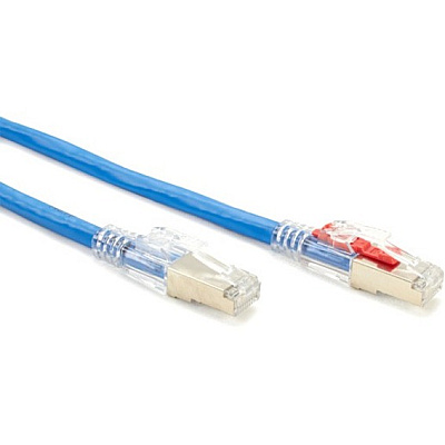 Black Box Cat5e 100-mhz Locking Snagless Stranded Ethernet Patch Cable-shielded (f/utp), Cm Pvc (rj45 M/m), Blue, 20-ft. (6.0-m) (C5EPC70SBL20)