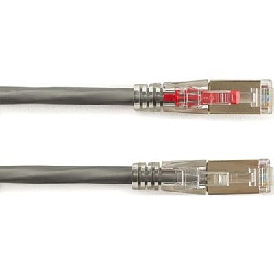 Black Box Cat5e 100-mhz Locking Snagless Stranded Ethernet Patch Cable-shielded (f/utp), Cm Pvc (rj45 M/m), Gray, 6-ft. (1.8-m) (C5EPC70SGY06)