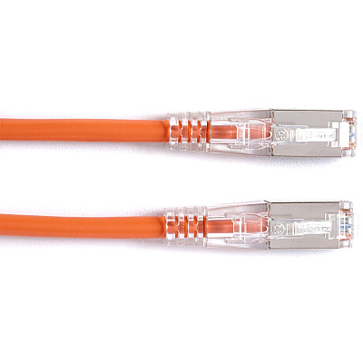 Black Box Cat5e 100-mhz Locking Snagless Stranded Ethernet Patch Cable-shielded(f/utp), Cm Pvc (rj45 M/m), Orange, 15-ft.(4.6-m) (C5EPC70SOR15)