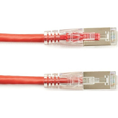 Black Box Cat5e 100-mhz Locking Snagless Stranded Ethernet Patch Cable - Shielded (f/utp), Cm Pvc (rj45 M/m), Red, 2-ft. (0.6-m) (C5EPC70SRD02)