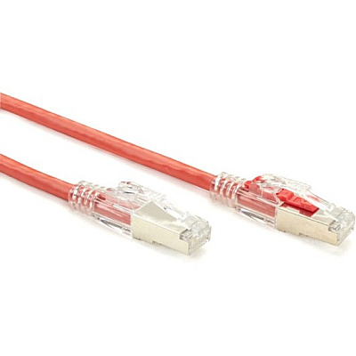 Black Box Cat5e 100-mhz Locking Snagless Stranded Ethernet Patch Cable - Shielded (f/utp), Cm Pvc (rj45 M/m), Red, 3-ft. (0.9-m) (C5EPC70SRD03)