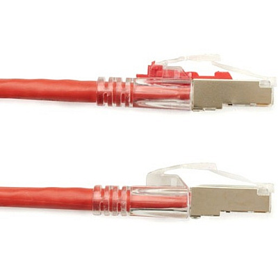 Black Box Cat5e 100-mhz Locking Snagless Stranded Ethernet Patch Cable - Shielded (f/utp), Cm Pvc (rj45 M/m), Red, 5-ft. (1.5-m) (C5EPC70SRD05)