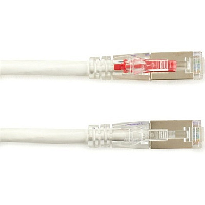 Black Box Cat5e 100-mhz Locking Snagless Stranded Ethernet Patch Cable-shielded(f/utp), Cm Pvc (rj45 M/m), White, 15-ft. (4.6-m) (C5EPC70SWH15)
