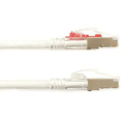 Black Box Cat5e 100-mhz Locking Snagless Stranded Ethernet Patch Cable-shielded(f/utp), Cm Pvc (rj45 M/m), White, 15-ft. (4.6-m) (C5EPC70SWH15)
