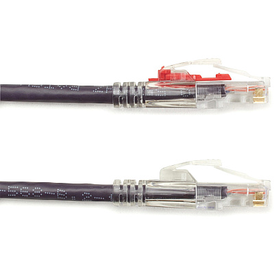 Black Box Cat5e 350-mhz Locking Snagless Stranded Ethernet Patch Cable-unshielded(utp), Cm Pvc (rj45 M/m), Purple, 10-ft.(3.0-m) (C5EPC70VT10)