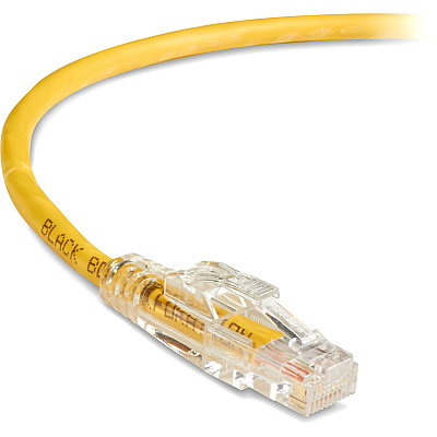 Black Box Cat5e 350-mhz Locking Snagless Stranded Ethernet Patch Cable-unshielded(utp), Cm Pvc (rj45 M/m), Yellow, 10-ft.(3.0-m) (C5EPC70YL10)