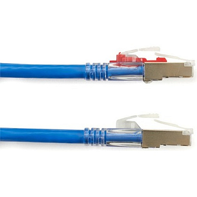Black Box Cat6a 650-mhz Locking Snagless Stranded Ethernet Patch Cable-shielded (s/ftp), Cm Pvc (rj45 M/m), Blue, 10-ft. (3.0-m) (C6APC80SBL10)