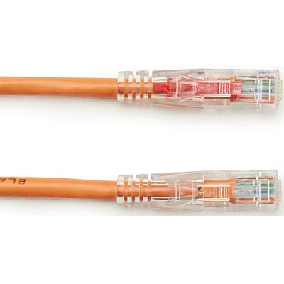 Black Box Cat6 550-mhz Locking Snagless Stranded Ethernet Patch Cable-unshielded (utp), Cm Pvc (rj45 M/m), Orange, 5-ft. (1.5-m) (C6PC70OR05)