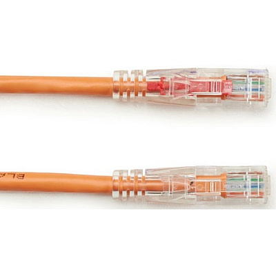 Black Box Cat6 550-mhz Locking Snagless Stranded Ethernet Patch Cable-unshielded(utp), Cm Pvc(rj45 M/m), Orange, 100-ft.(30.4-m) (C6PC70OR100)