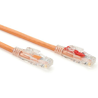 Black Box Cat6 550-mhz Locking Snagless Stranded Ethernet Patch Cable-unshielded(utp), Cm Pvc(rj45 M/m), Orange, 100-ft.(30.4-m) (C6PC70OR100)