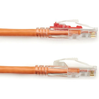 Black Box Cat6 550-mhz Locking Snagless Stranded Ethernet Patch Cable-unshielded(utp), Cm Pvc (rj45 M/m), Orange, 20-ft. (6.0-m) (C6PC70OR20)