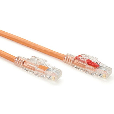 Black Box Cat6 550-mhz Locking Snagless Stranded Ethernet Patch Cable-unshielded(utp), Cm Pvc (rj45 M/m), Orange, 20-ft. (6.0-m) (C6PC70OR20)