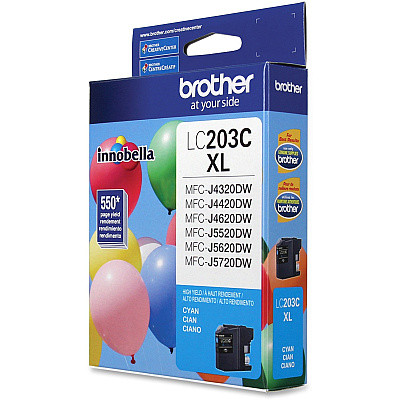 Brother Genuine Innobella LC203C High Yield Cyan Ink Cartridge