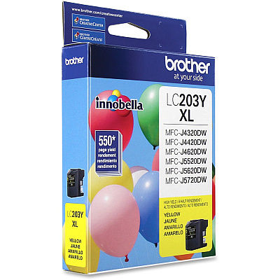 Brother Genuine Innobella LC203Y High Yield Yellow Ink Cartridge