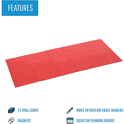 MasterVision 2" Magnetic Dry Erase Strips (BVCFM2404)
