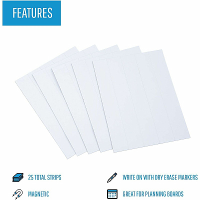 MasterVision 6" Magnetic Dry Erase Strips (BVCFM2518)