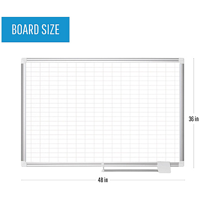 MasterVision 2" Grid Magnetic Gold Ultra Board Kit (BVCMA0592830A)