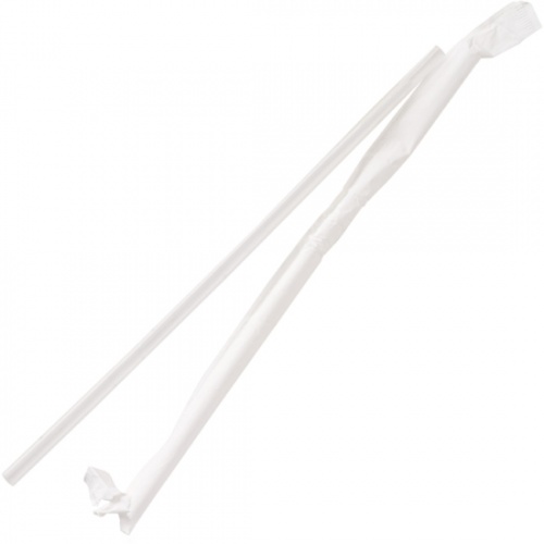 Genuine Joe Jumbo Translucent Straight Straws (58925CT)
