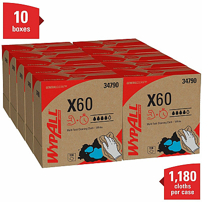 Wypall GeneralClean X60 Multi-Task Cleaning Cloths - Pop-Up Box (KCC34790CT)