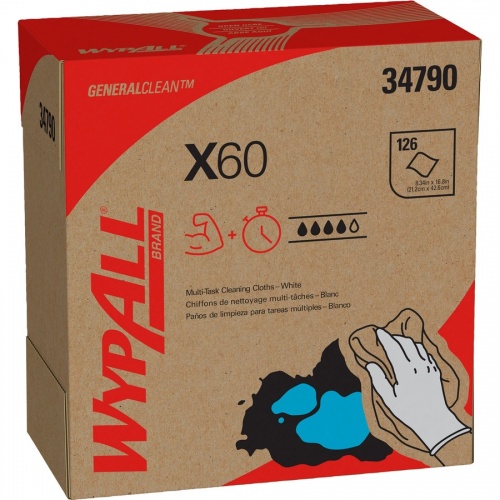 Wypall General Clean X60 Multi-Task Cleaning Cloths - Pop-Up Box (34790CT)