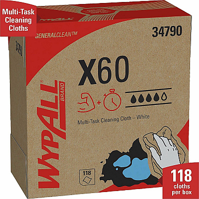 Wypall GeneralClean X60 Multi-Task Cleaning Cloths - Pop-Up Box (KCC34790CT)