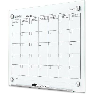 Quartet Infinity Glass Glass Dry-Erase Calendar Board (QRTGC2418F)