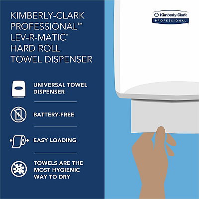 Kimberly-Clark Professional Lev-R-Matic Manual Hard Roll Towel Dispenser (KCC09765)