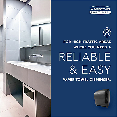 Kimberly-Clark Professional Lev-R-Matic Manual Hard Roll Towel Dispenser (KCC09765)