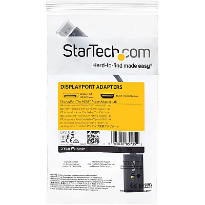 StarTech Displayport To Hdmi 4k Audio/video Converter Displayport 1.2 To Hdmi Active Ad (DP2HD4KS)