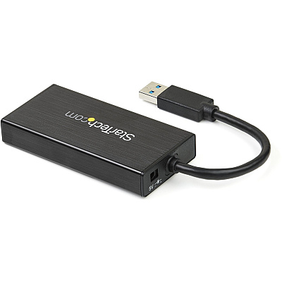 StarTech Portable Usb 3.0 Hub W/ Gigabit Ethernet (ST3300GU3B)