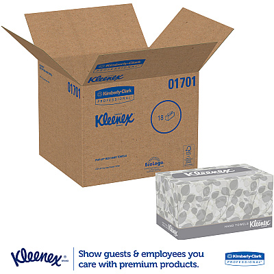 Kleenex Hand Towels with Premium Absorbency Pockets in a Pop-Up Box (KCC01701CT)