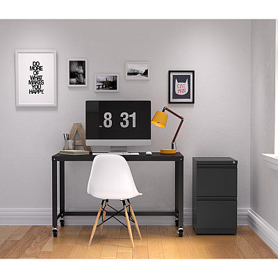 Lorell 20" File/File Mobile File Cabinet with Full-Width Pull (LLR66910)