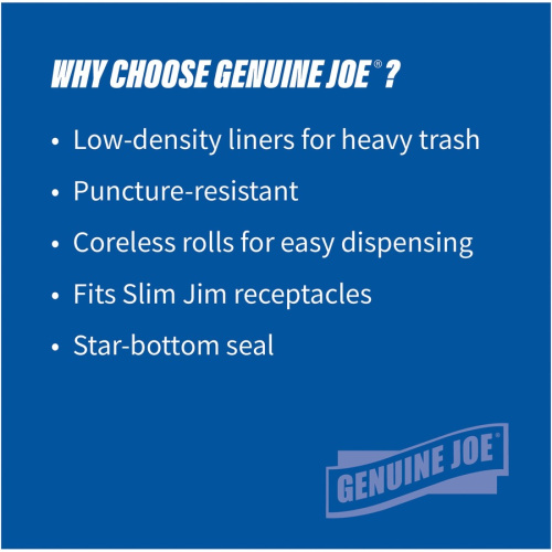 Genuine Joe Slim Jim 23-gallon Can Liners (70057)