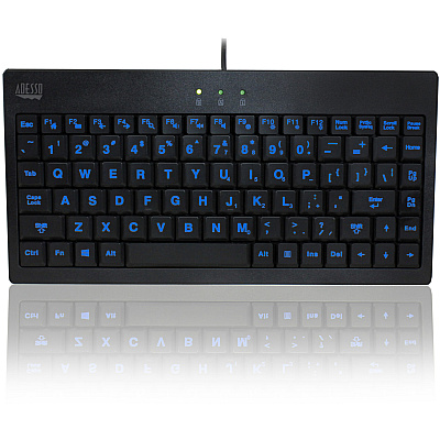 Adesso 3 Colors Illuminated 2x Largeusbkeyboard (AKB110EB)