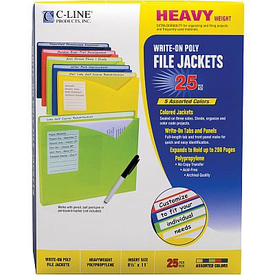 C-Line Write-On Poly File Jackets (CLI63060)