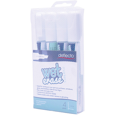 deflecto Wet Erase Markers (DEFSMA510V4WT)